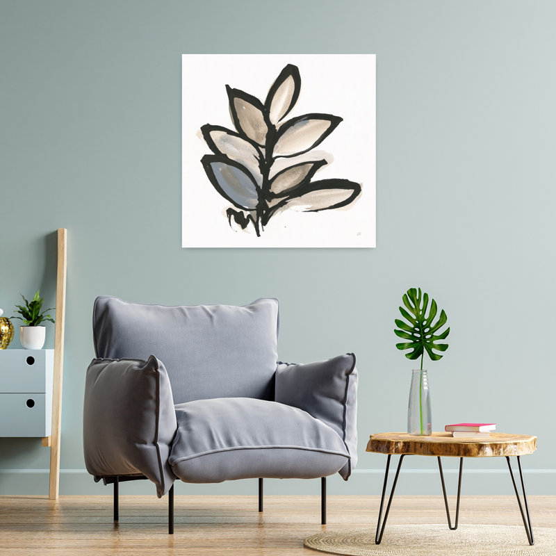 «Bold Leaves IV», art contemporain contemporain, H 24 po x l 24 po