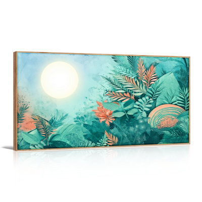 «Tropical Sunset», reproduction d'art sur toile encadrée de 1 48 po x 24 po