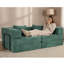 Canapé convertible en tissu chenille 2 places sans os-2016676648
