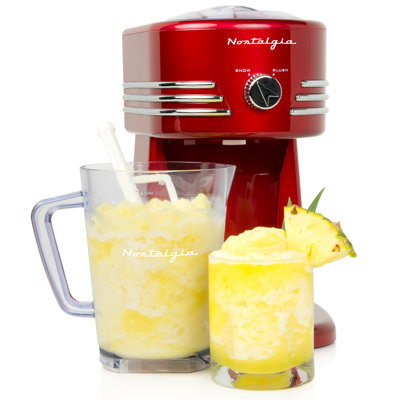 Nostalgia Coca-Cola 40-Ounce Frozen Beverage Station, Perfect For Slush Drinks, Snow Cones, Margaritas, Daiquiris, Stainless Steel Blades, Cord Storage