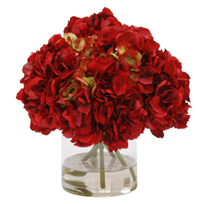 Glass Hydrangea Arrangement in Vase