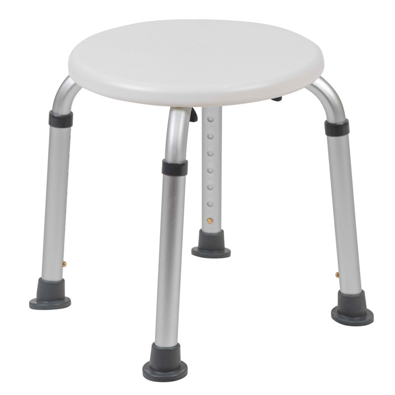 DC-HY3400L-WH-GG Juanita Aluminum Height Adjustable Bath and Shower Chair