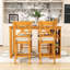 Ensemble de salle à manger 5 pièces Devra, table en bois à hauteur de comptoir avec rangement à 3 niveaux et chaises rembourrées-1387510251-1387510252