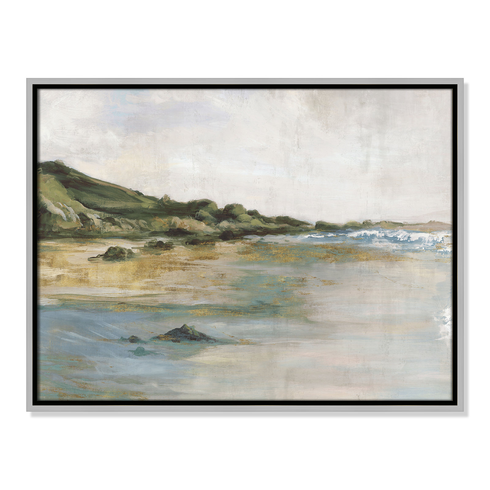 Cordoba "Tide's Edge" Print, 19.5" H x 25.5" W, Silver