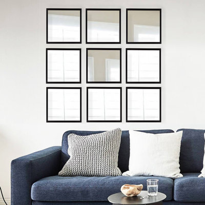 Zenda Plastic Flat Wall Mirror Set