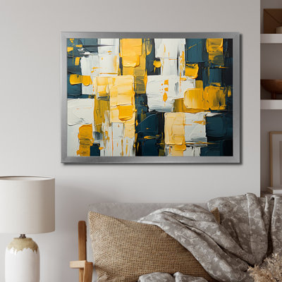 Reproduction d'art sur toile, expression carrée abstraite