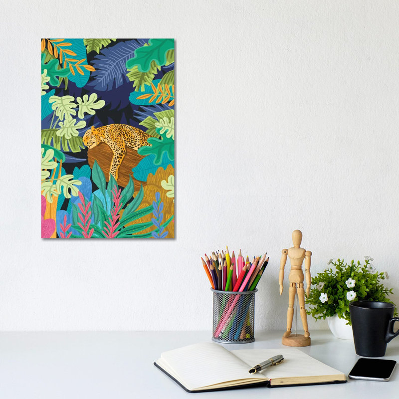 Sleeping Panther by 83 Oranges - Wrapped Canvas Print, 20.32 cm H x 30.48 cm W