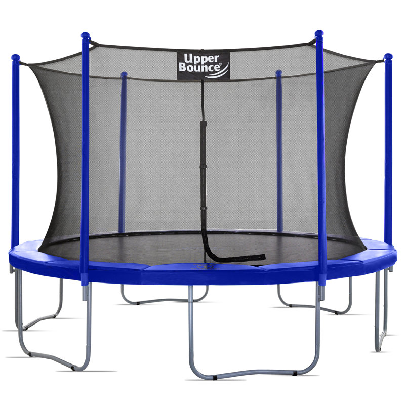 12 ft Blue Round Trampoline with Safety Enclosure