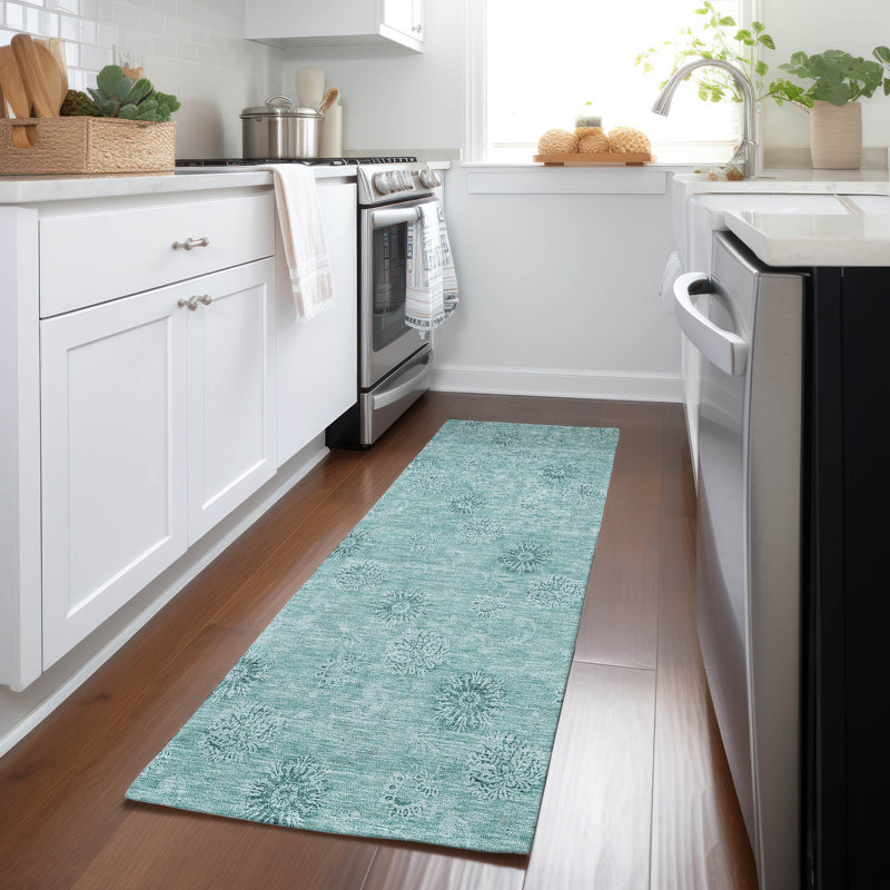Tapis d'entrée antidérapant Leis, Tapis de couloir 2 pi 3 po x 7 pi 6 po