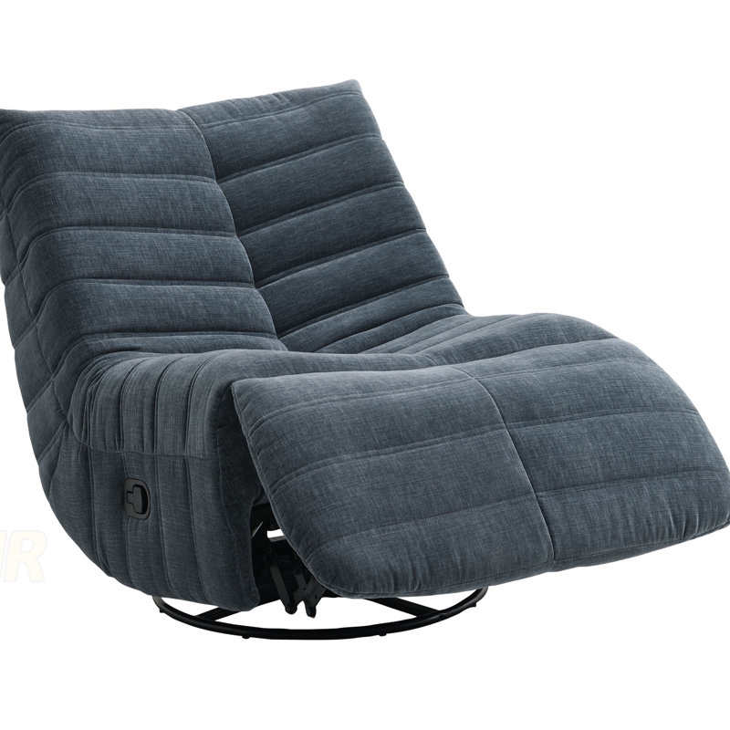 Fauteuil inclinable et oscillant Talmon Shadow Chenille, Gris foncé