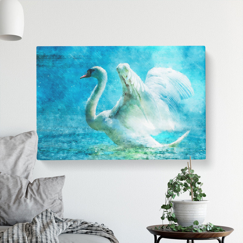White Swan Vol.1 - Wrapped Canvas, 50cm H x 76cm W x 3cm D