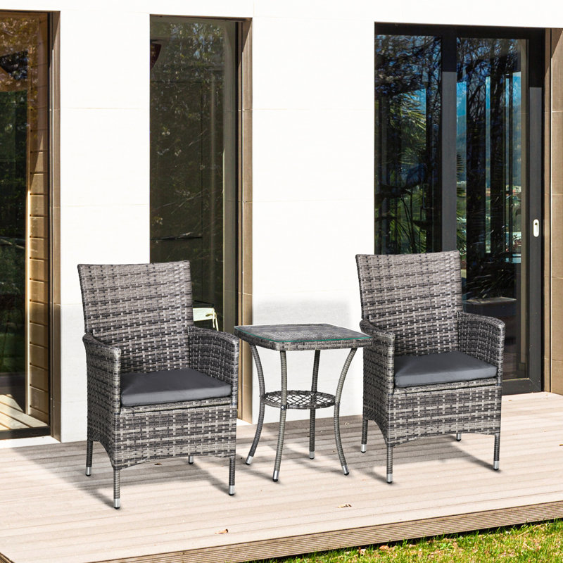 Aymen Square Metal Outdoor Side Table , 60cm W 58.5cm D