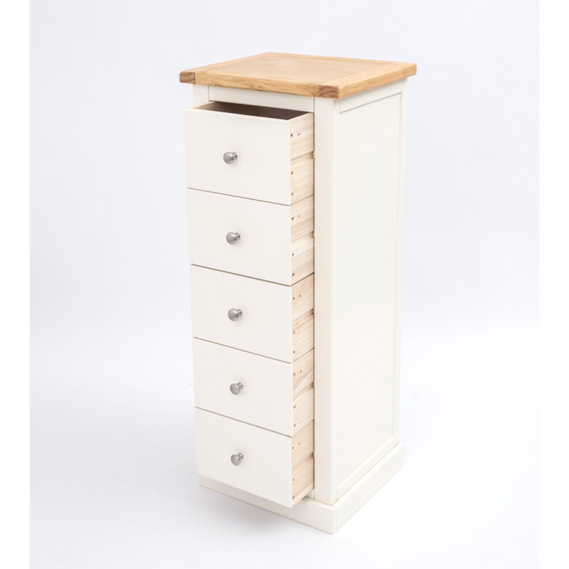 Saint-Priest 45cm W 5 - Drawer Chest of Drawers, Off White