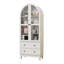 Garde-manger arqué de 71 po de hauteur, armoire de rangement Kitchens Pantry avec 2 grands tiroirs et tablettes réglables, armoire de style campagne moderne polyvalente pour la cuisine, la salle à manger, la salle de bain, blanc-1908661189