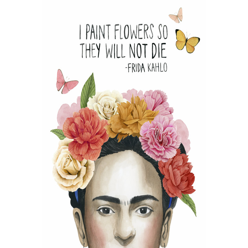 Frida's Flowers II by Grace Popp - Wrapped Canvas Painting, 46cm H x 30cm W x 3.8cm D