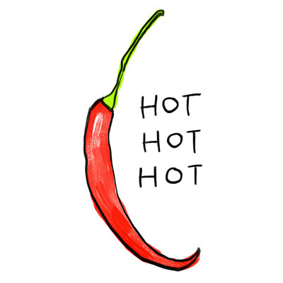 " Hot Pepper Drawn "
