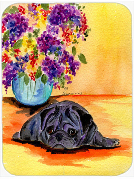 Caroline's Treasures Pug Glass Cutting Board