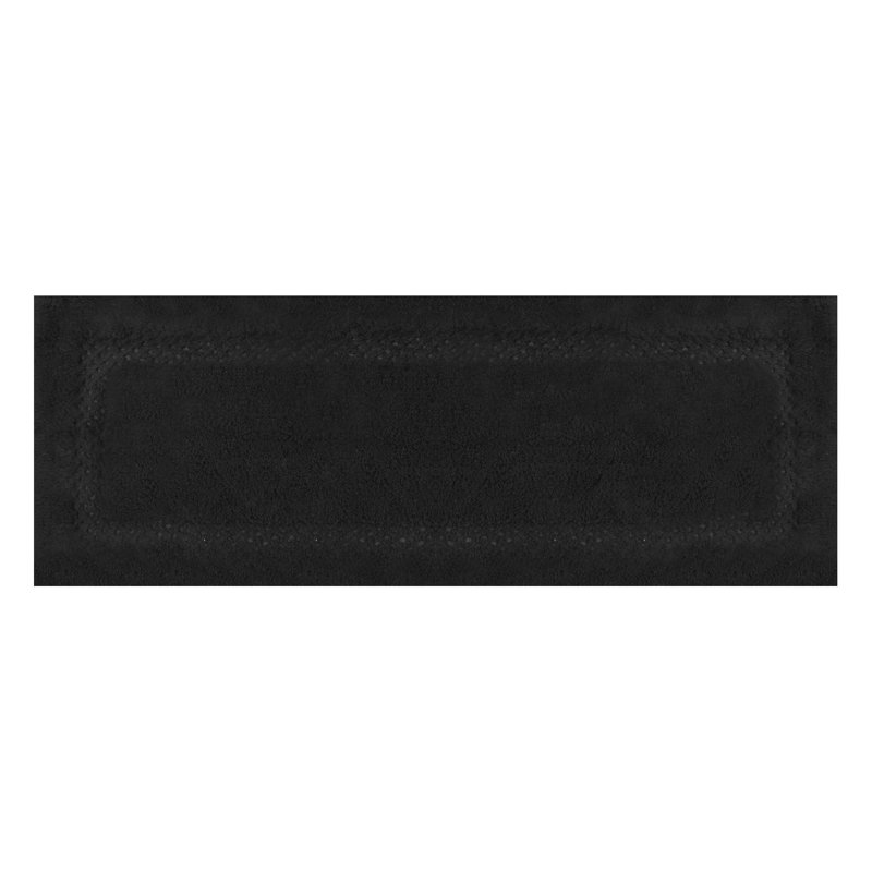 Tapis pour salle de bain Antigona, l 21 po x L 54 po, Noir