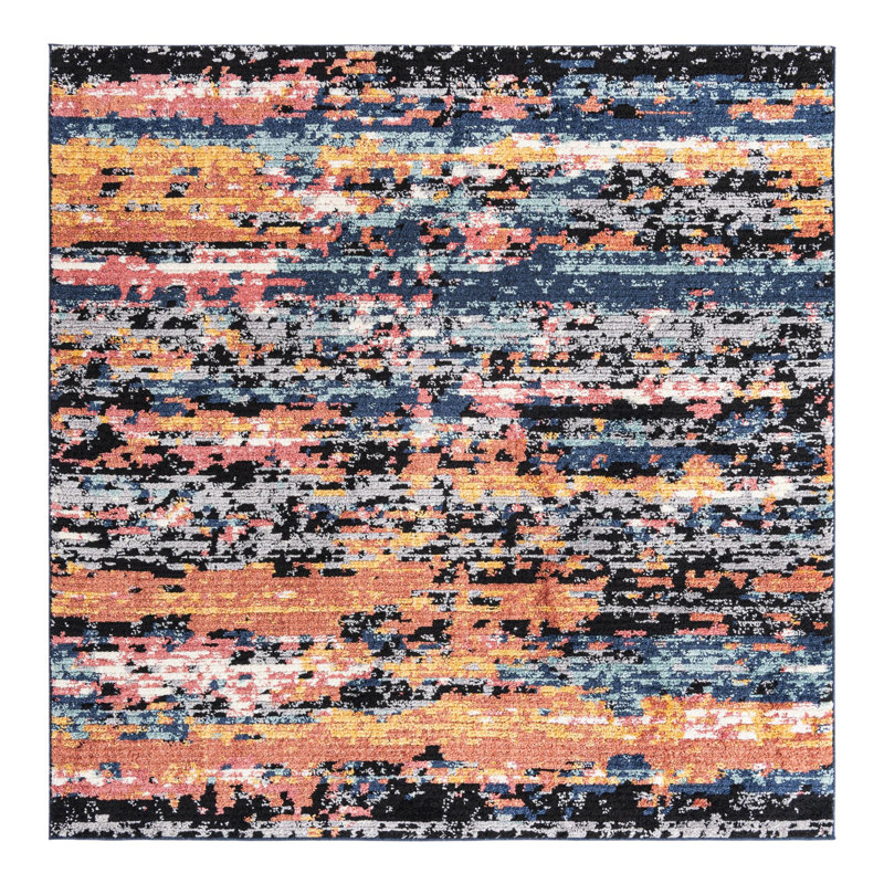Alia Performance Multi colored Rug, Square 7'10"
