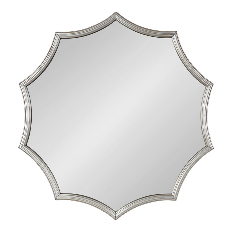 Miroir mural Jeronima, 22,75 po x 24 po, Argent