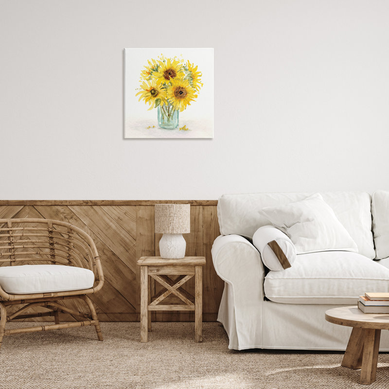«Soft Soft Sunflower Jar» par Patti Bishop, H 24 po x l 24 po