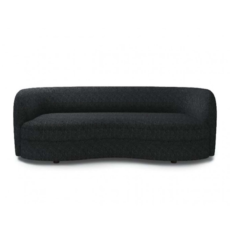 Birl Upholstered 82.5'' Sofa, Black Boucle