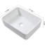 Lavabo de salle de bain vasque rectangulaire 19 po x 15 po et robinet simple levier noir mat
