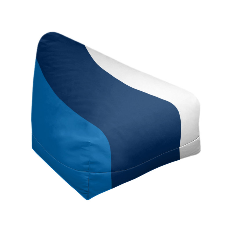 Bean Bag Cover, 2" x 27" x 30", Blue/Navy/White