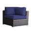 Ensemble de conversation en osier pour 5 personnes avec coussins Rockleigh-1736938859