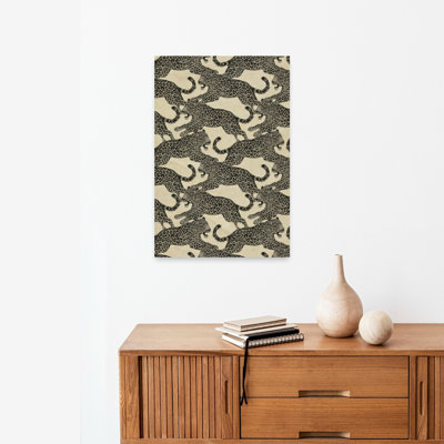 Leaping Leopard Pattern Wall Art Print