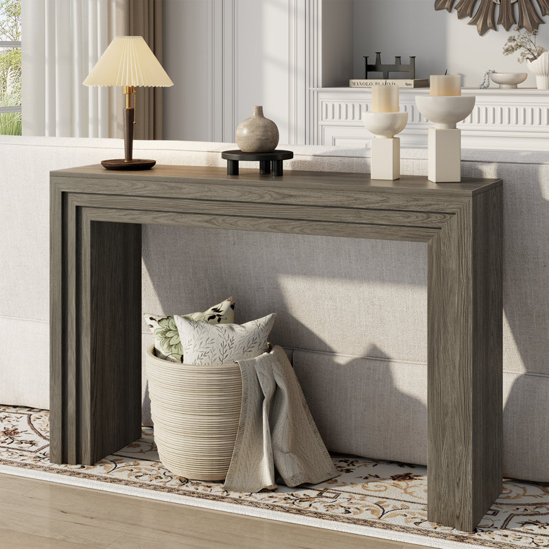 43" Console Table For Entryway, Wooden Entryway Table, Farmhouse Behind Sofa Table For Living Room, Hallway, Entrance, Couch, Entry, Home Decor