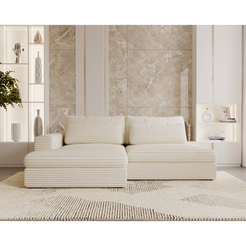 Teirra 2 Seater Sofa Bed, Left Hand Facing, Beige