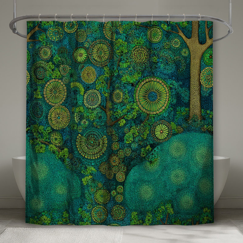 Rideau de douche arbre - Bohème nature, 70in W x 84in H