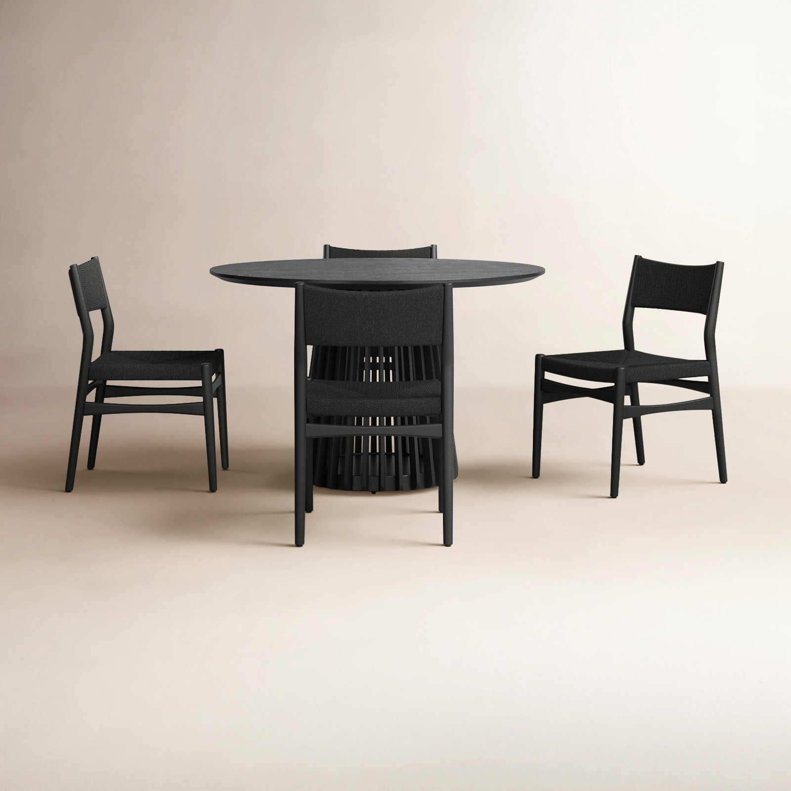 Buffolino 5 - Piece Extendable Dining Set, Black, Black, Black