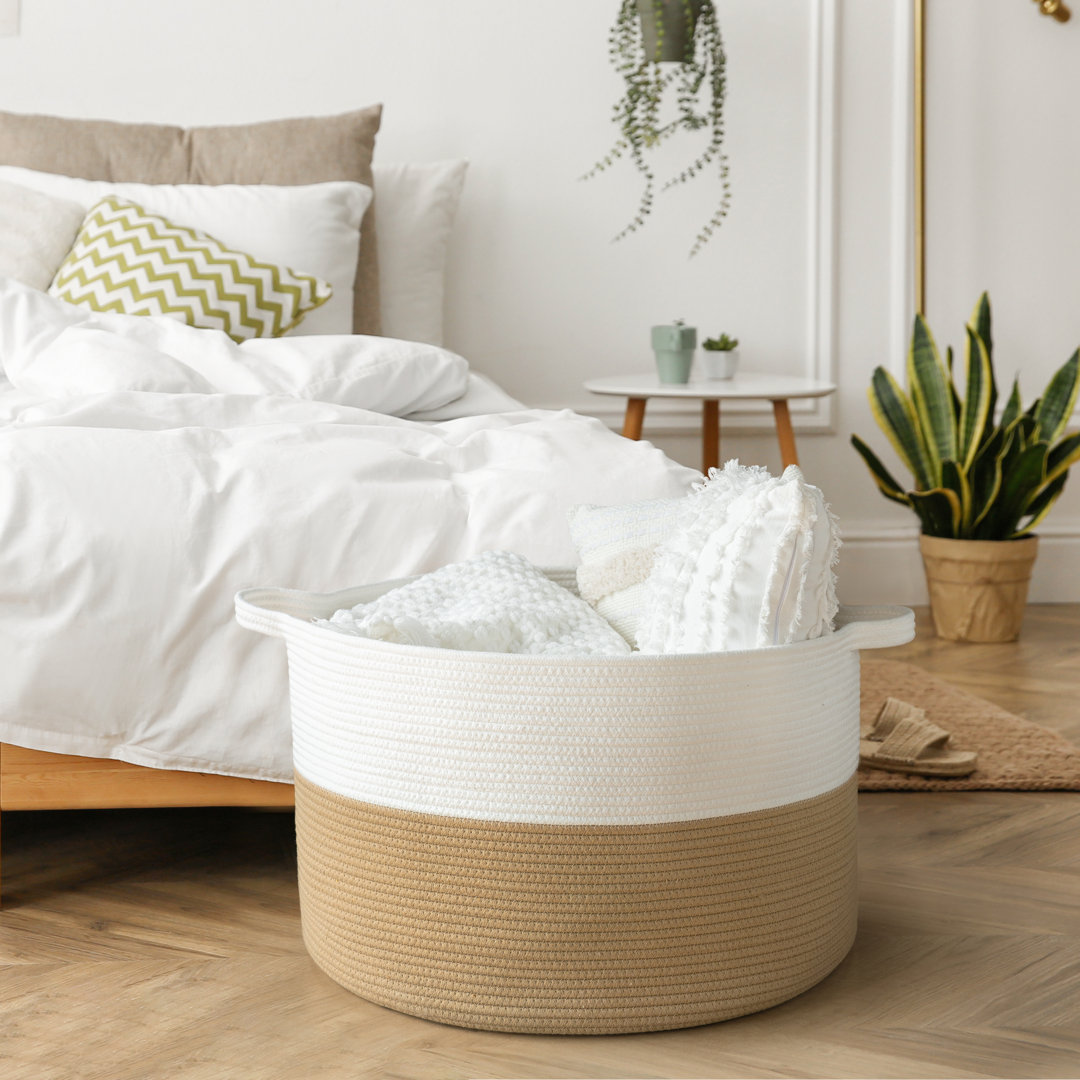 Rosecliff Heights Fabric Decorative Basket Rosecliff Heights 