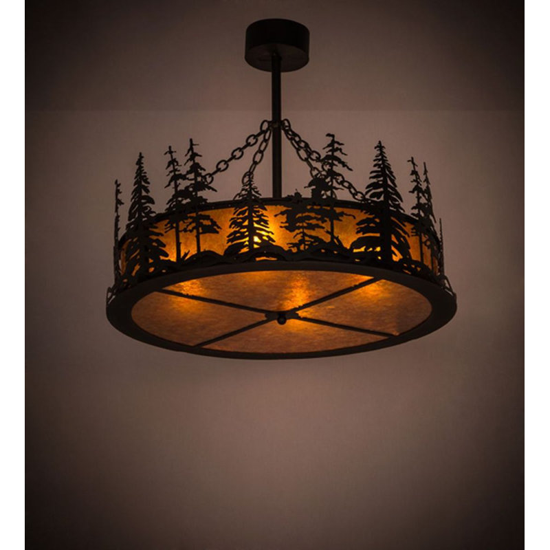 Tall Pines 4 - Light Drum Chandelier
