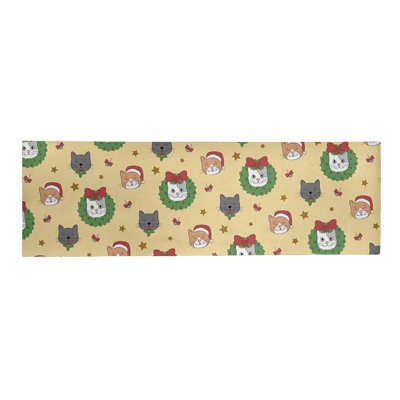 Tapis jaune/vert/gris zone fait main