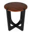 Table d'appoint en bois massif ACACIA, brun et noir | Idée de cadeau