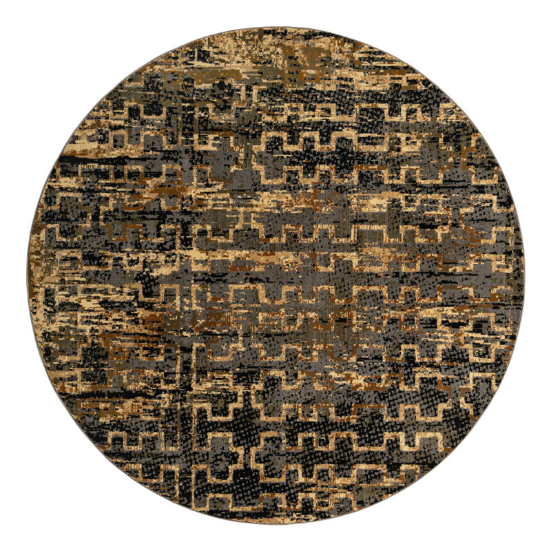 Karwan Geometric Indoor Rug, Round 7'10"