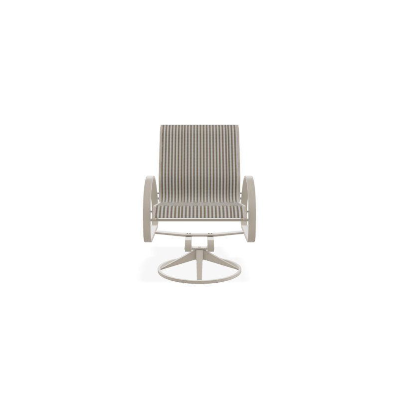 Fauteuil de patio pivotant Hiraku, Brun clair, Désert texturé