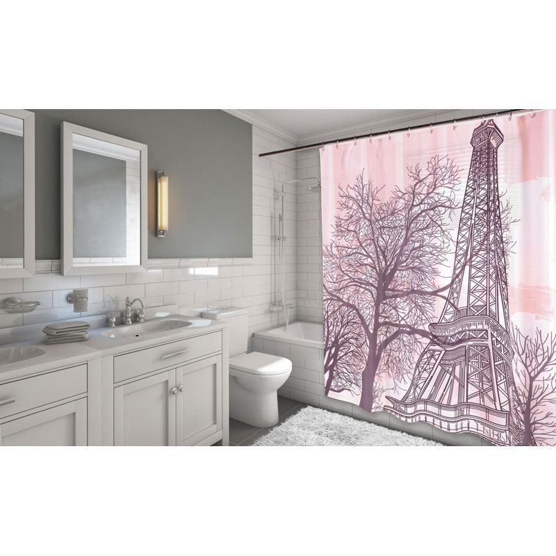 Rideau de douche simple Tour Eiffel