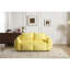 Fauteuil à billes jaune ultra doux pour adultes, surdimensionné avec coussins et conception ergonomique, sans assemblage, tissu en fausse fourrure, rembourrage déchiqueté haute résilience jaune, doux, surdimensionné, coussins, densité