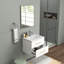 Ensemble de meuble-lavabo mural 24 po avec lavabo et miroir-191656512