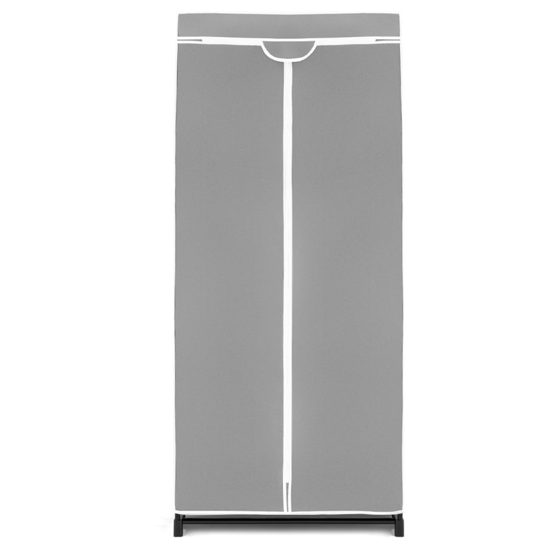 Chenoa 74cm Rolling Portable Wardrobe, Silver
