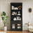 83.4"Tall Bookshelf, Modern Bookcase With 2 Glass Doors And 1 Drawer,Storage Bookcase With Open Shelves For Living Room,Home Office-920244485
