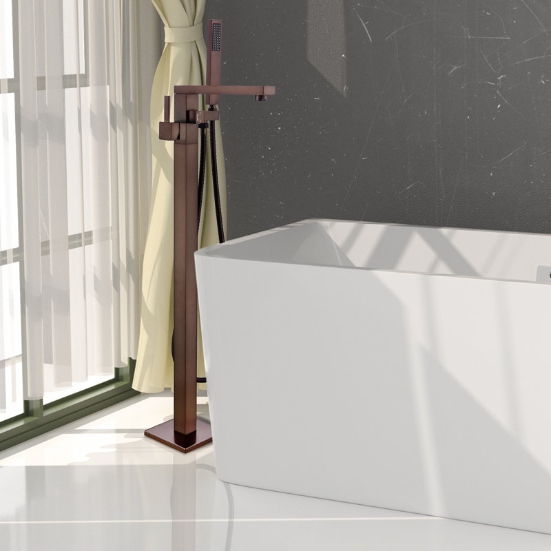 Oil Rubbed Bronze Freestanding Bathtub Faucet with Hand Shower