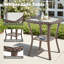 Table d'appoint carrée en rotin 23 x 20 x 20 po pour l'extérieur