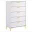 Commode rectangulaire blanche à 5 tiroirs Karena-1527381101