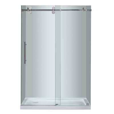 Langham 48" x 77.5" Slide Sliding Frameless Shower Door