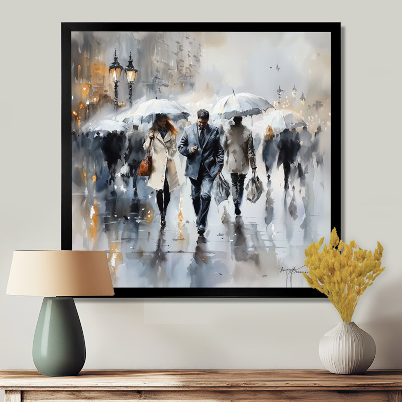 «Vienna City In Winter III», reproduction d'art de Vienne, Reproduction encadrée d'une seule photo sans pass, Noir